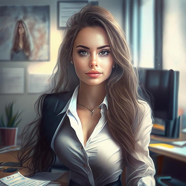 Девочка-менеджер в отделе