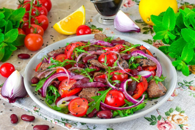 САЛАТ С ФАСОЛЬЮ И МЯСОМ: Вкусное и Полезное Блюдо для Здорового Питания
