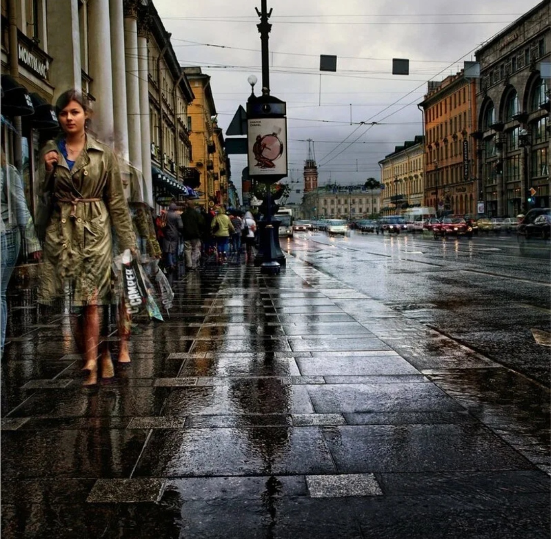 Гуляя пр. Дождливый Петербург. Городская фотосессия. Фотосессия на улицах города.
