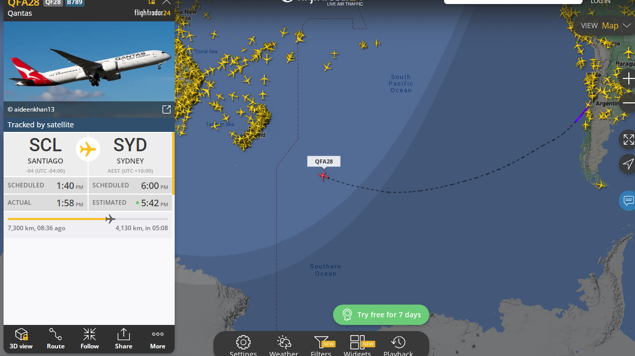 Почему на шарообразной Земле нет прямых рейсов из Сантьяго в Перт?