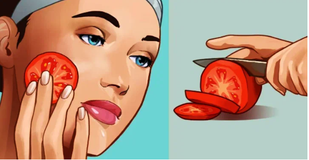 Если потереть свежесрезанным помидором лицо в течение 3 секунд, вот эффект.