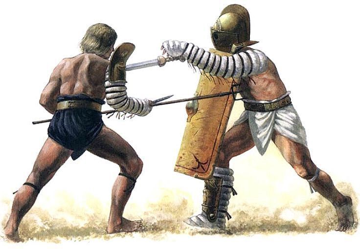 === Подвиги Римских гладиаторов. Спартак и Красс - великие воины далёкого прошлого . ===