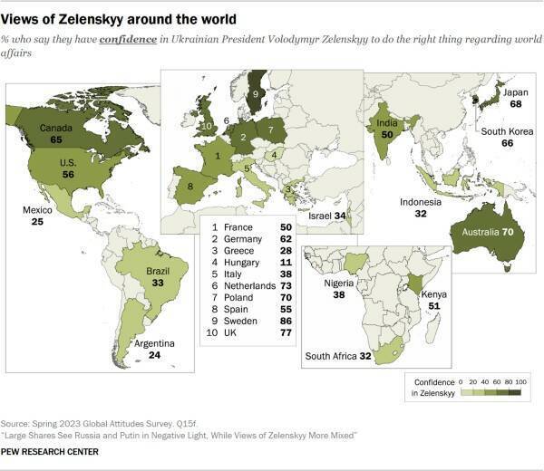 Доверие к Путину и к Си Цзиньпину по статистике