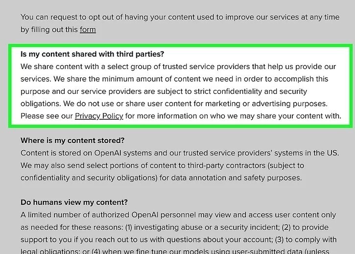 Как ChatGPT сохраняет и использует ваши данные