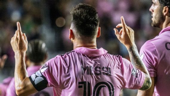 Лионель Месси, восемь голов в пяти играх за «Интер Майами».