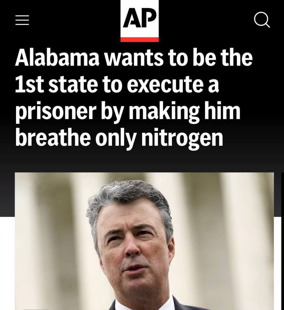 В США опробуют новый метод казни приговоренных к высшей мере наказания — азотную гипоксию