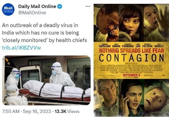 В Индии зафиксирована вспышка смертельного вируса