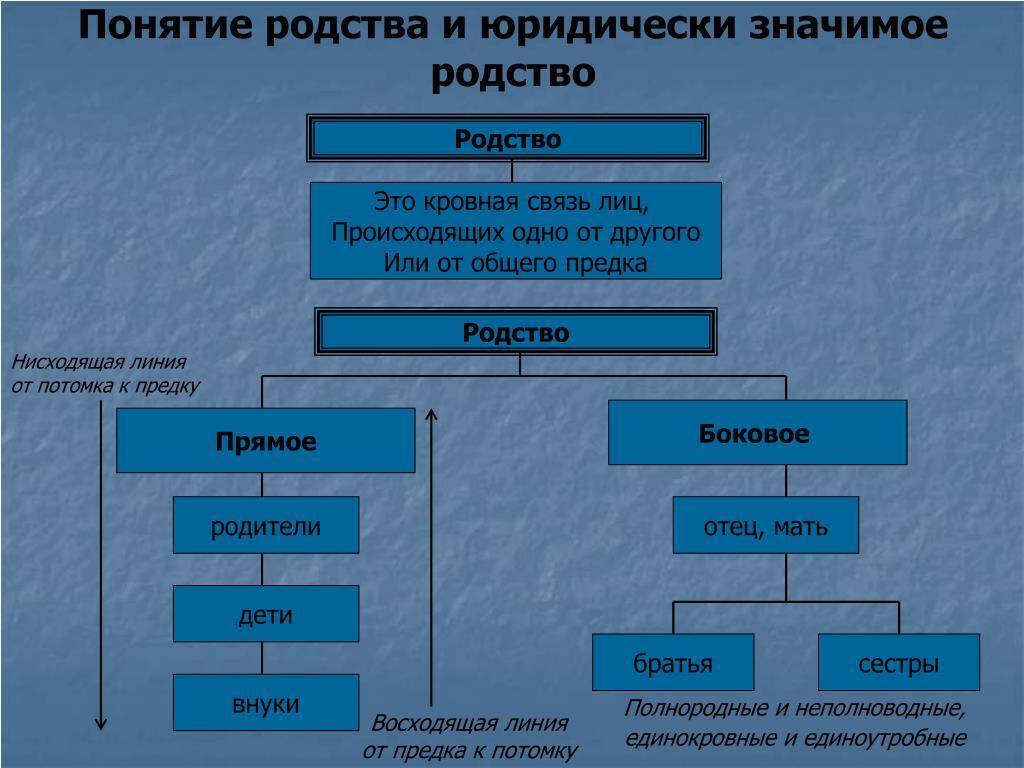 Схема родства в семье