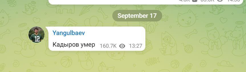 Кремль отреагировал на информацию о смерти Главы Чечни Рамзана Кадырова