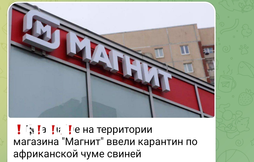 Наш «Магнит» закрыли на карантин. Там обнаружили зараженное мясо. Переходим на картошку?