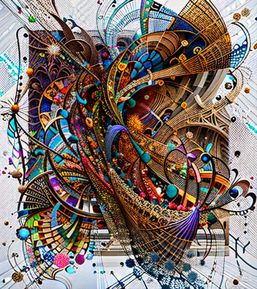 Дизайнерские композиции сгенерированные нейросетью на основе авторских работ