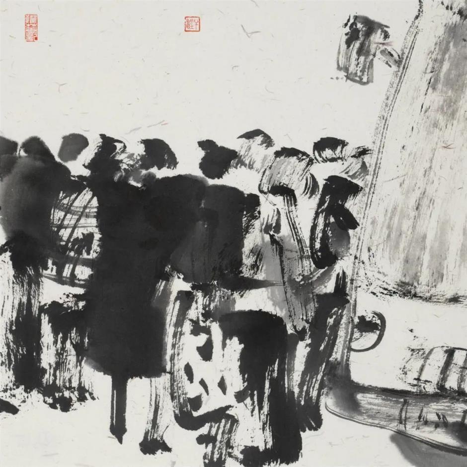 «Когда акварель соединяется с китайской тушью»