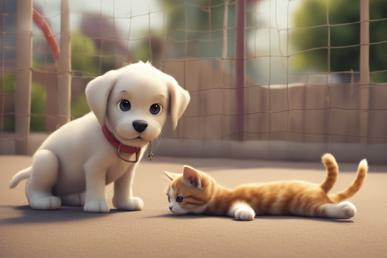 “Дружба щенка и котенка: фантастическая история”