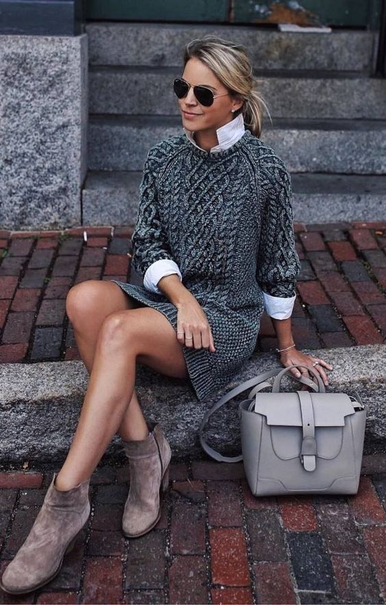 Когда Стиль Встречается с Удобством: Платья-Свитера в Тренде