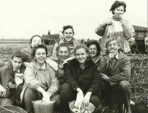 Друзья, вы ездили в школе на уборку картошки?