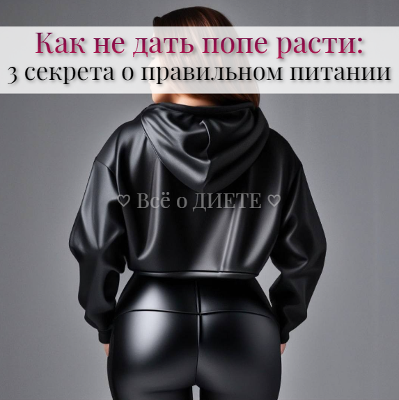 Как не дать попе расти: 3 секрета о правильном питании 🍽