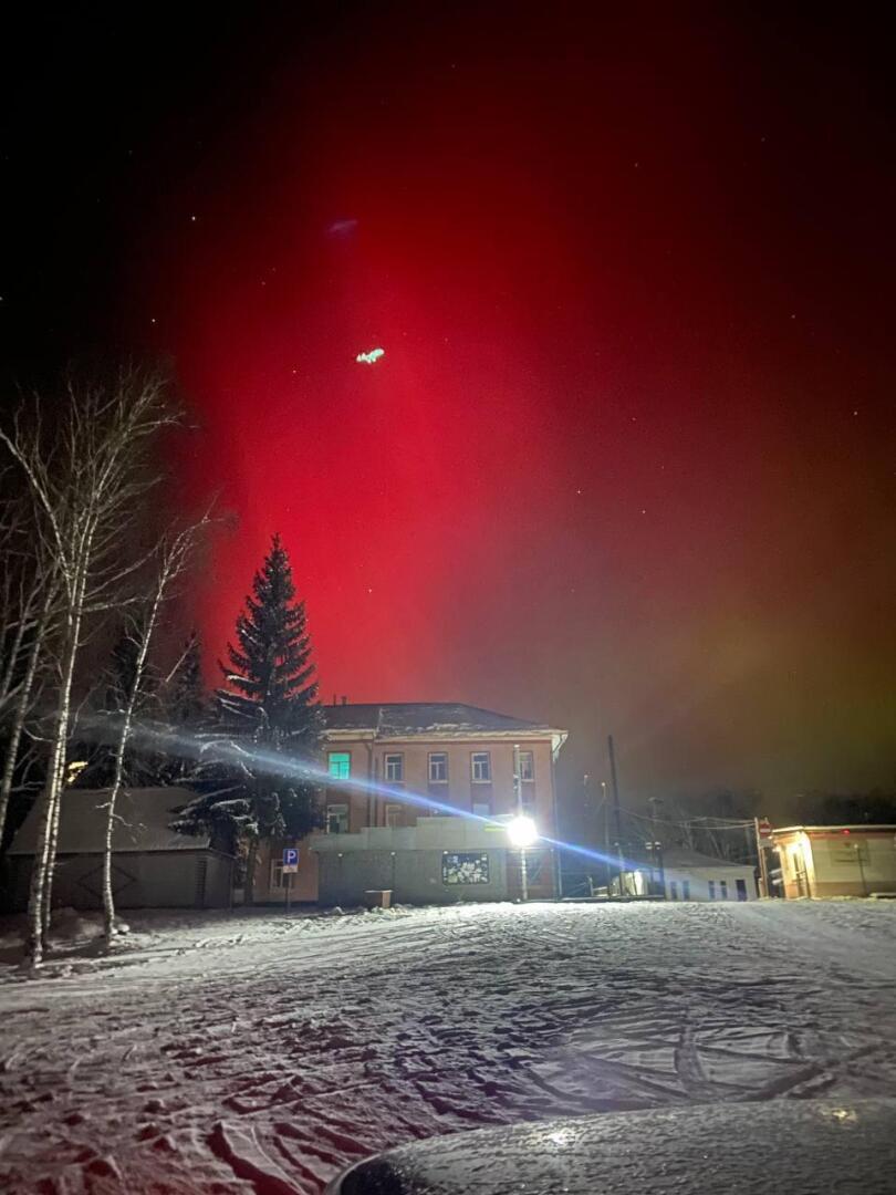 Красное северное сияние "Аврора" – страшно красиво!