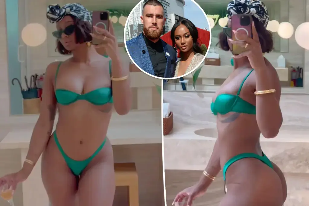 Бывшая Кайла Николь Трэвиса Келси отвечает критикам за свои "полуголые фото" сексуальным видео в бикини