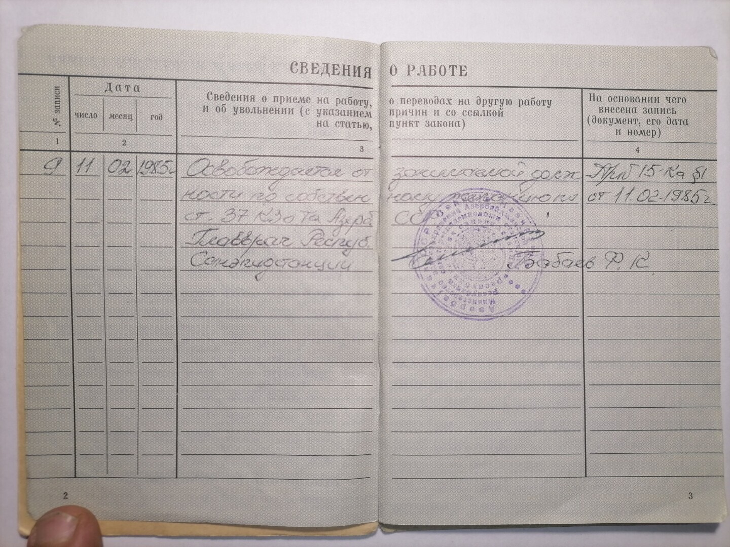 40 лет работы на одном месте и сразу на пенсию! Вечная память моему близкому человеку...