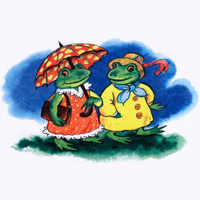 Сказка о двух добрых лягушат по имени Крошка и Полоска...