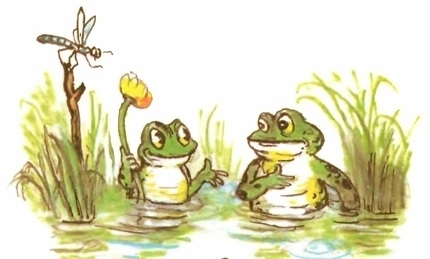 Сказка о двух добрых лягушат по имени Крошка и Полоска...