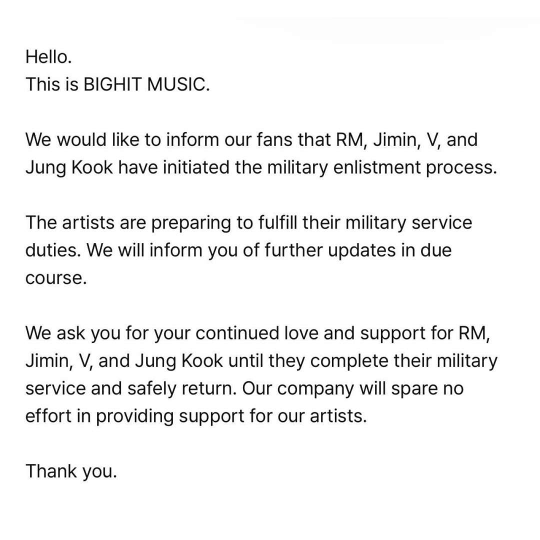 Отстрелялись или все только впереди? BTS уходят в армию..