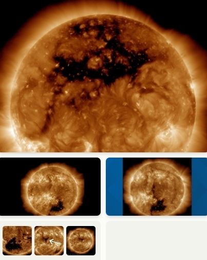 Огромная дыра на Солнце