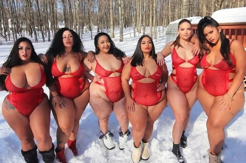Модели с «шестью типами телосложения» в пикантном нижнем белье «идеально подходят для Рождества»