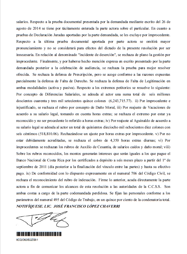 Встать, суд идёт... Часть 40. Приговор в первой инстанции по моему иску вынесен, но вопросы к судье Лопесу Чаверри у меня остались