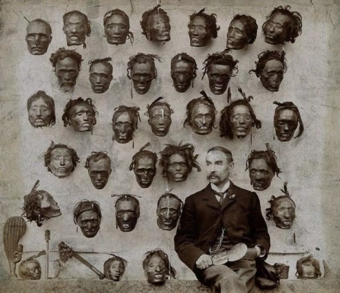 Горацио Гордон Робли и его коллекция отрубленных голов, 1895 год.