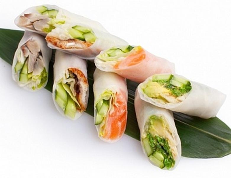 Роллы в рисовой бумаге.