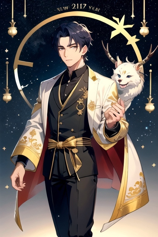 Новогодние знаки Зодиака в мужских образах от нейросети