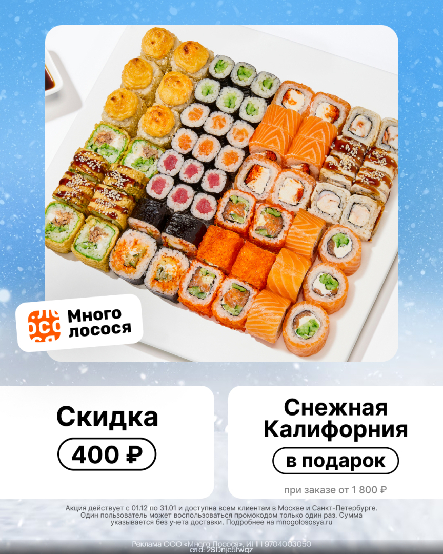 Рабочие промокоды Много Лосося на Январь 2024 год