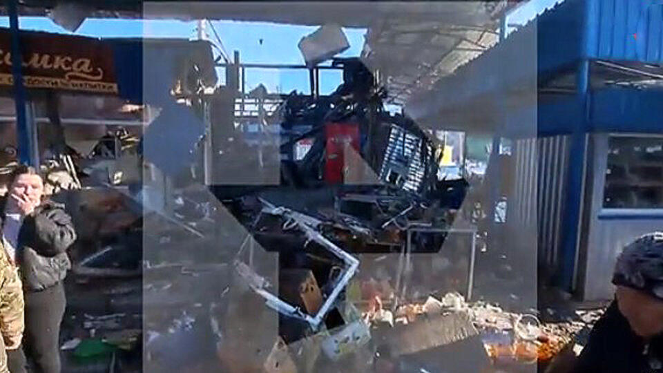 Обстрел рынка