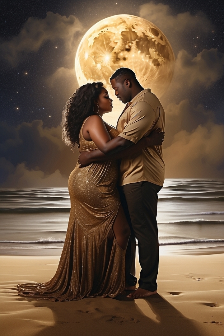 Эмили и Майкл - афроамериканская пара больших размеров.