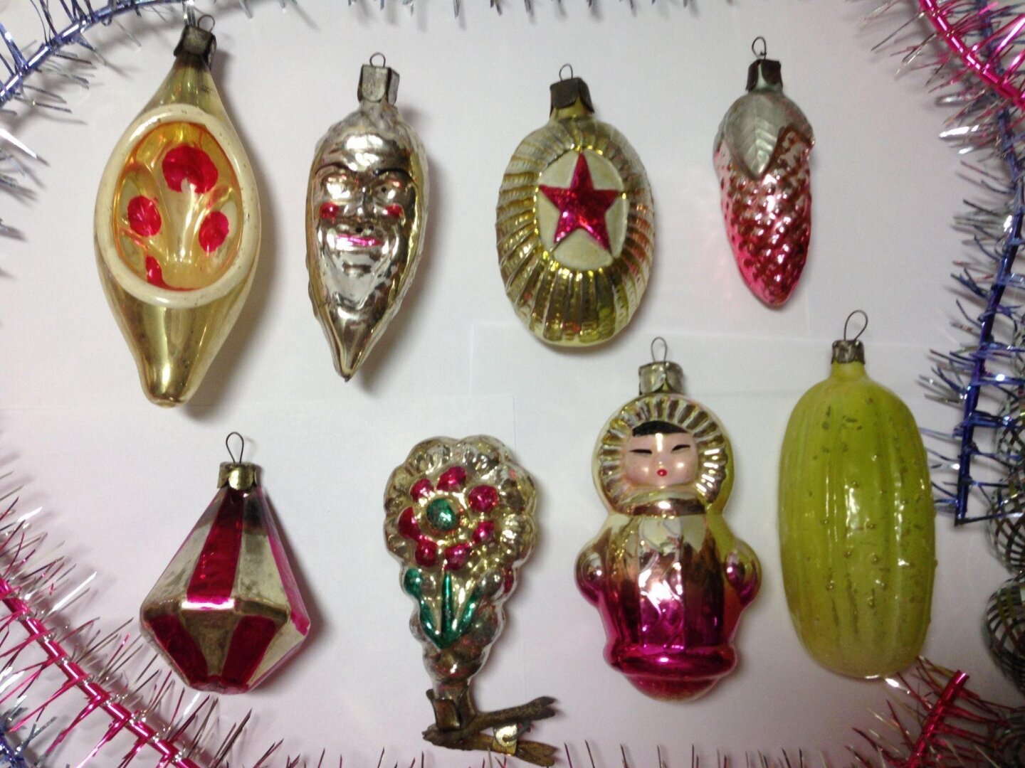 Новогодние игрушки, произведенные в СССР.