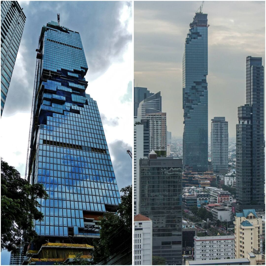 Путешествие по Бангкоку (Тайланд). Небоскреб Maha Nakhon и хождение по стеклянному балкону на высоте птичьего полета. Из зимы в лето.