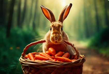 Заяц , который очень любил бегать и прыгать.