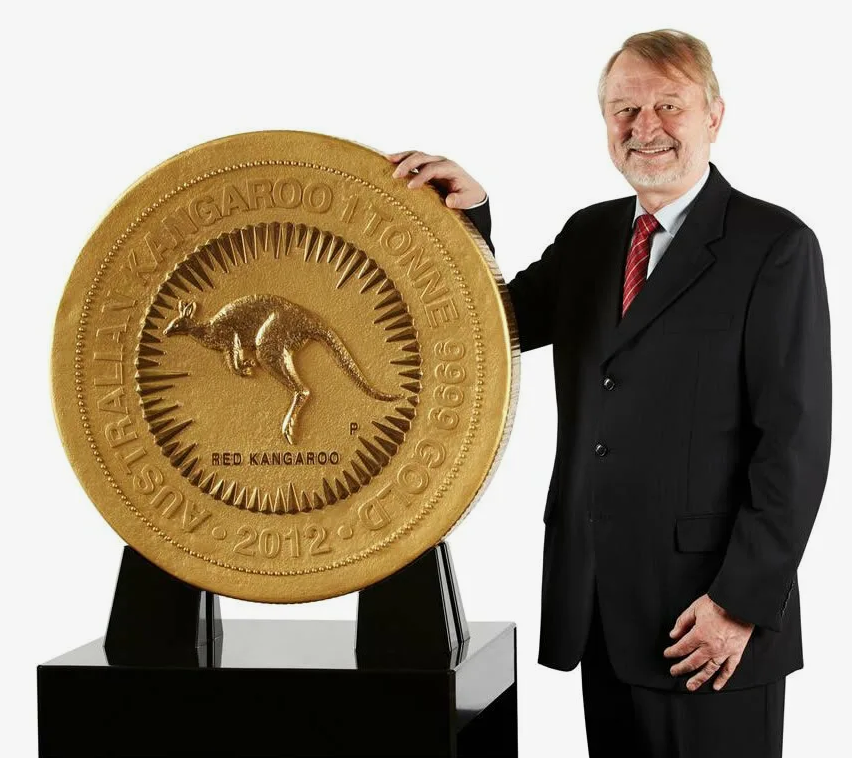 Самая большая золотая монета в мире, весом в тонну