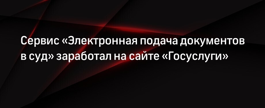Россиянам стало доступно обращение в суд через Госуслуги