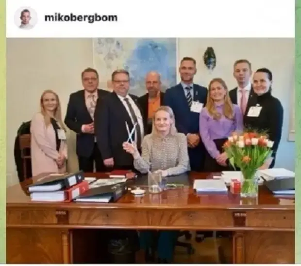 Очередь за бесплатной едой в Финляндии