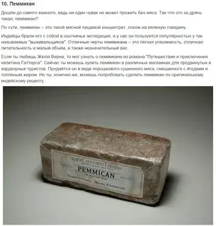 Пеммикан - уникальный продукт питания