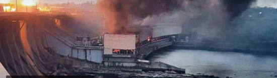 Пожар на крупнейшей плотине и отключение электроэнергии в Харькове