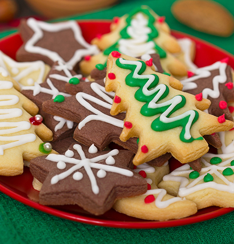 Имбирное печенье с сахарным декором.