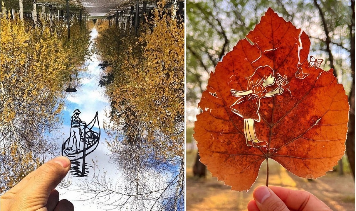 🎨"Leaf Art" Каната Нуртазина | Когда искусство встречается с природой, рождается шедевр