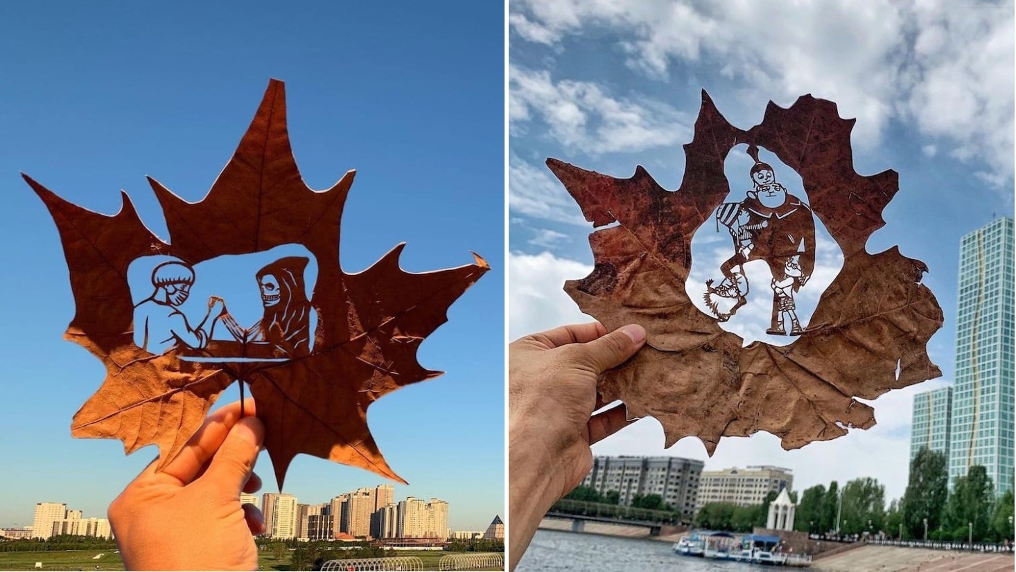 🎨"Leaf Art" Каната Нуртазина | Когда искусство встречается с природой, рождается шедевр