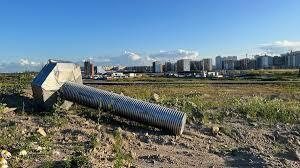 В посёлке Шушары жители установили новый арт-объект, напоминающий об обещаниях чиновников и застройщиков открыть там парк.