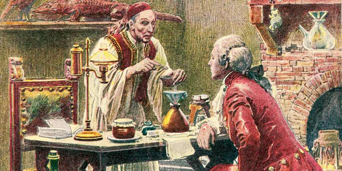 Целебное зелье графа Калиостро, дарящее вечную жизнь и молодость: очень дорогое лекарство для императрицы Екатерины I