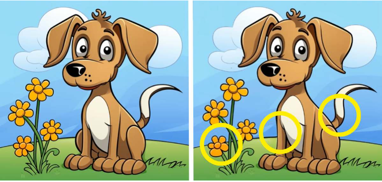 Две собаки — три различия: быстрый тест на внимательность