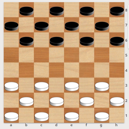 Разные вариации русских шашек только при одной расстановке шашек на доске.
